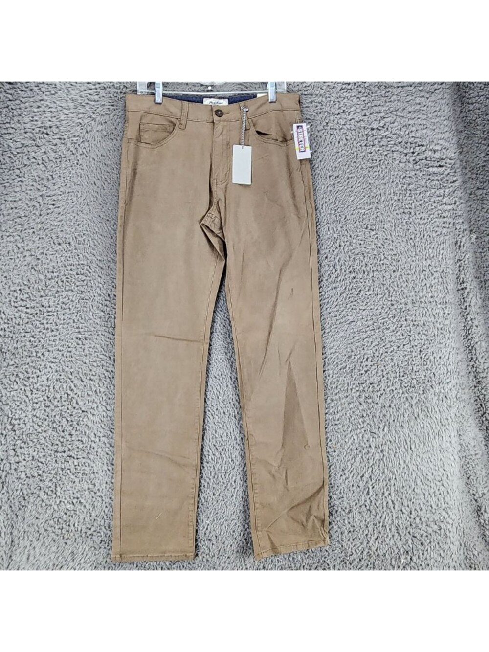 Flag & Anthem Jeans Mens 30x34 Tan Stretch Denim Nashville Straight *NWT*
